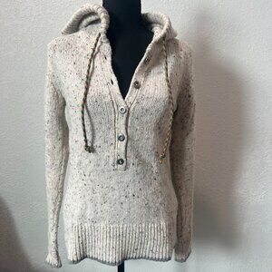 Patagonia Hoodie Button pull over Merino Wool Size small